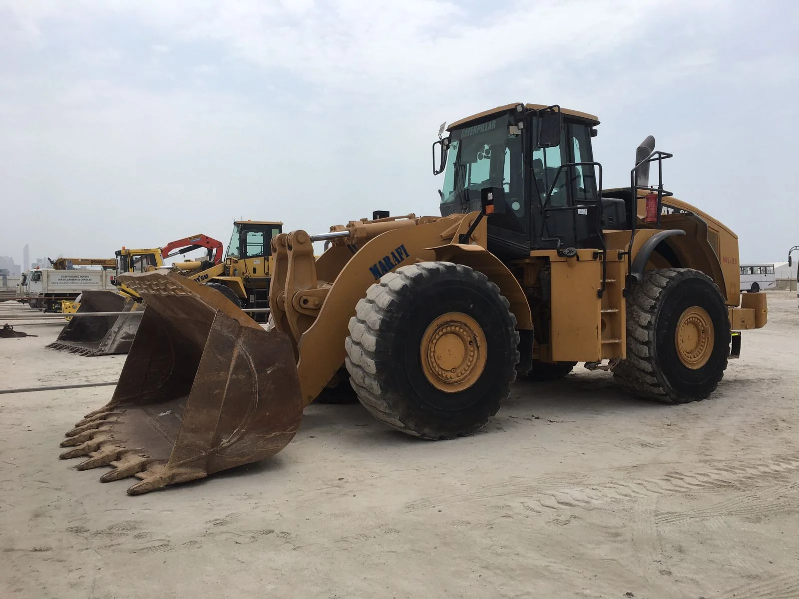 Marafi CAT wheel loader; exact model is not identified in the photograph