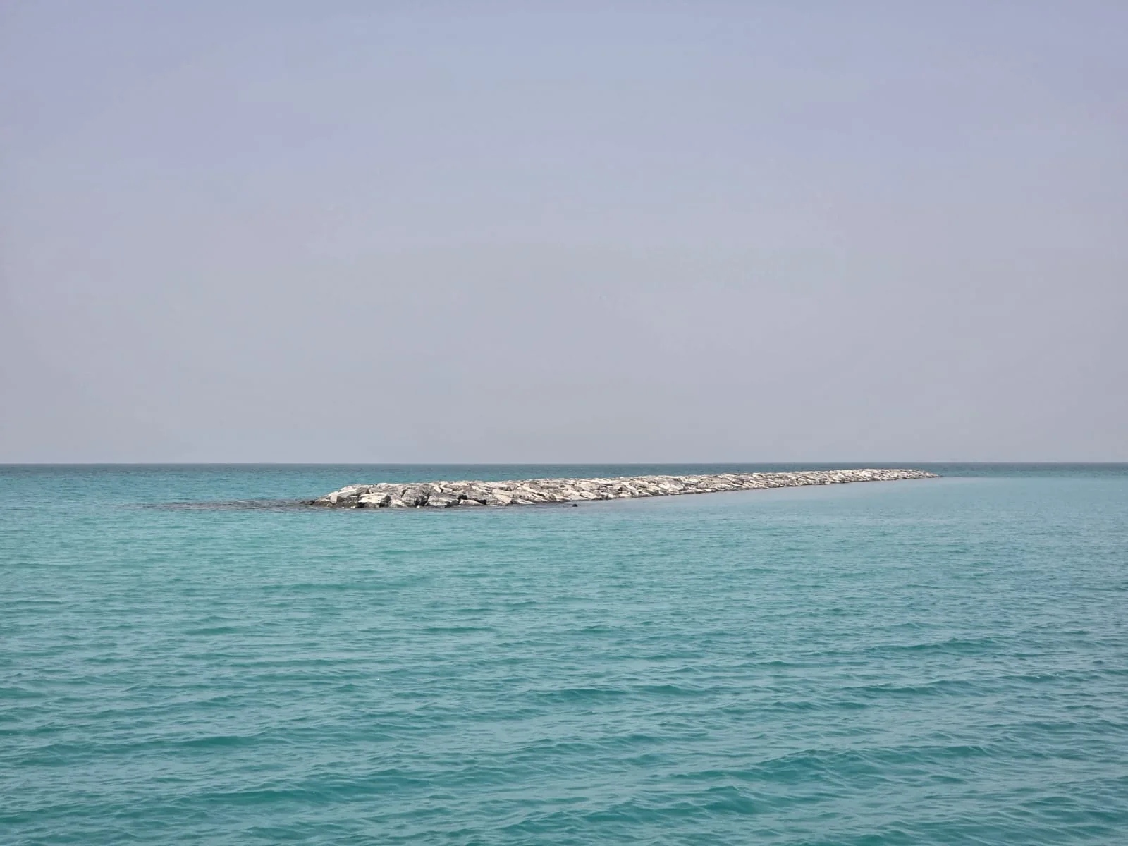 Offshore rock breakwater at the Mamsha and Nobu project.